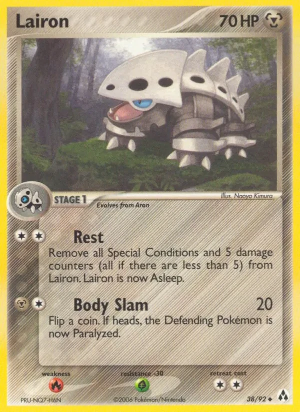 Lairon 38/92 Legend Maker Pokémon card