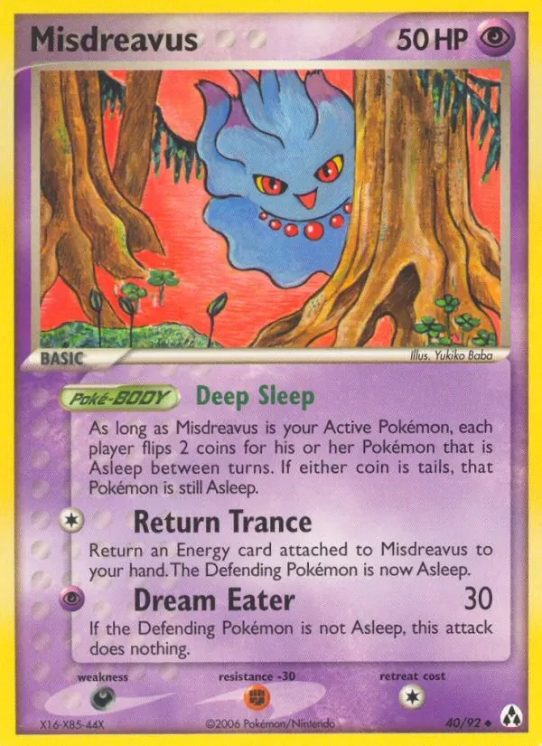 Misdreavus 40/92 Legend Maker Pokémon card