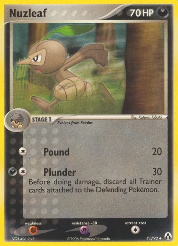 Nuzleaf 41/92 Legend Maker Pokémon card