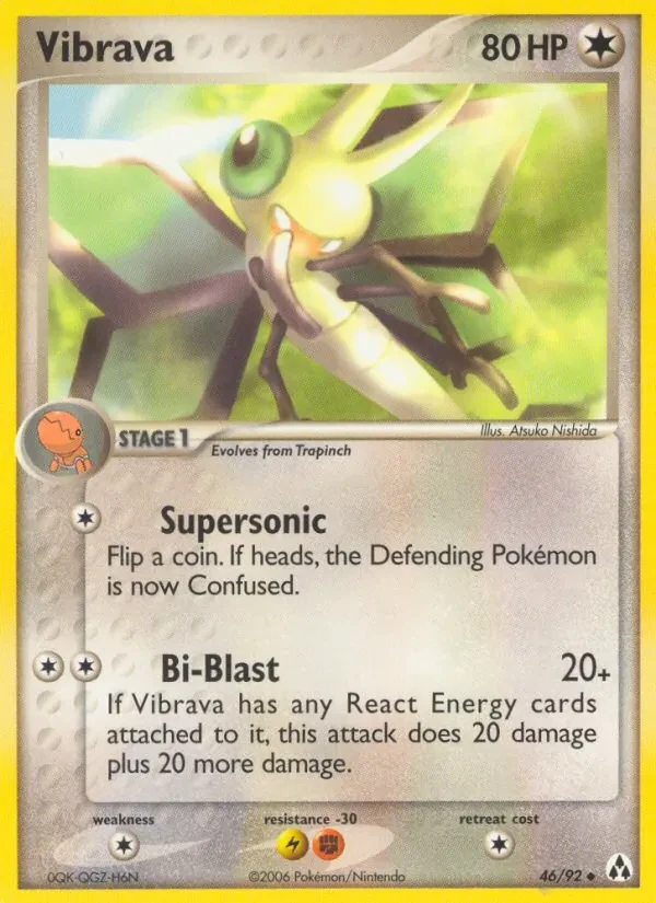 Carta Pokémon Vibrava 46/92 Legend Maker