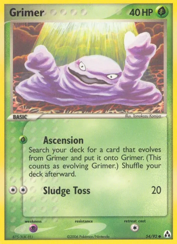 Grimer 54/92 Legend Maker Pokémon Karte