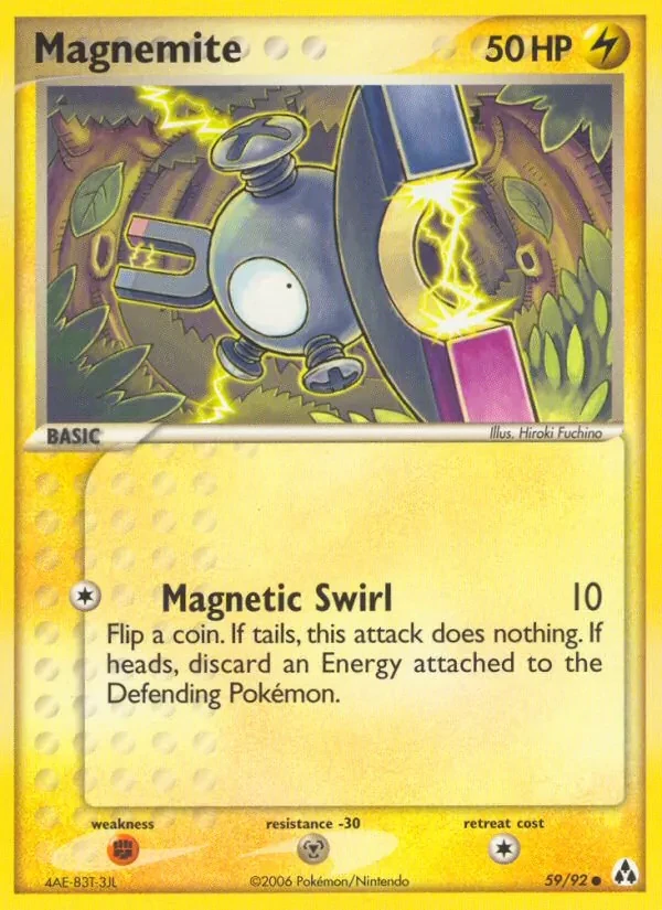 Magnemite 59/92 Legend Maker Pokémon card