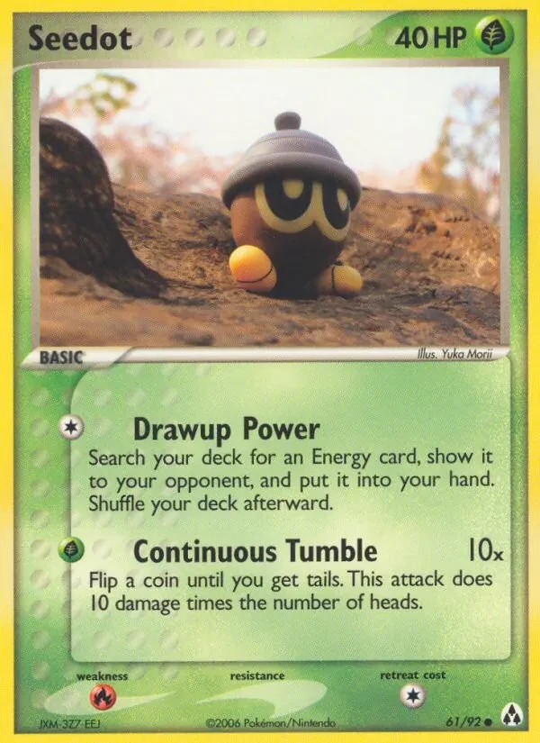 Seedot 61/92 Legend Maker Pokémon card