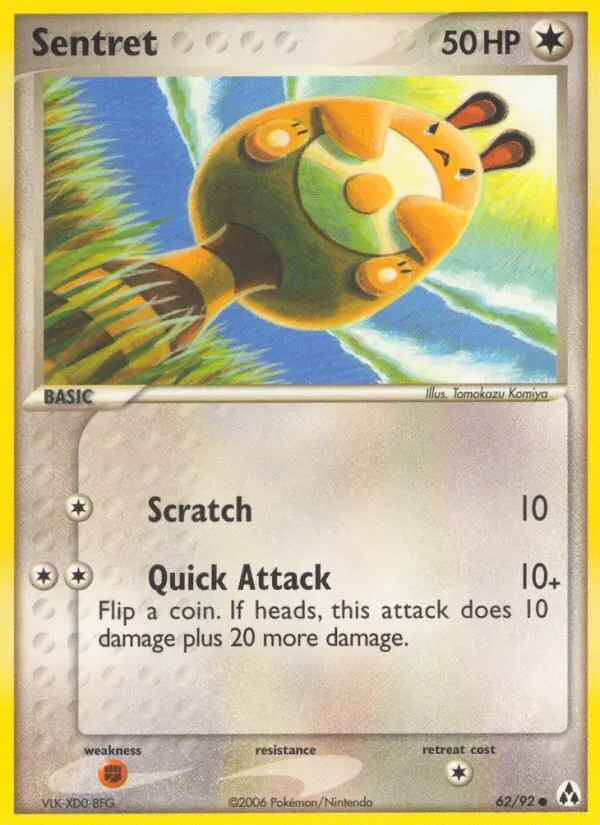 Sentret 62/92 Legend Maker Pokémon card