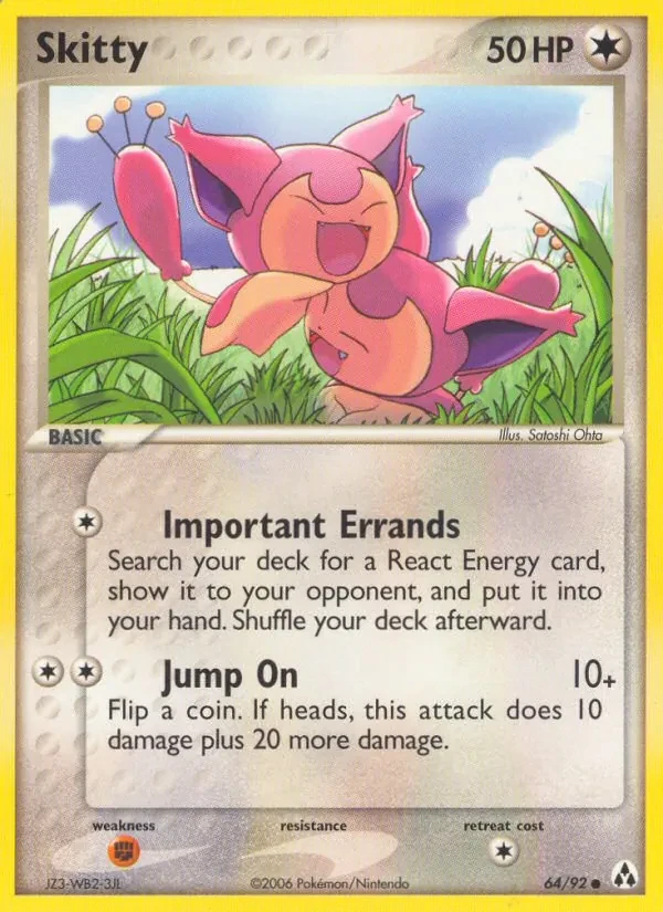 Skitty 64/92 Legend Maker Pokémon card
