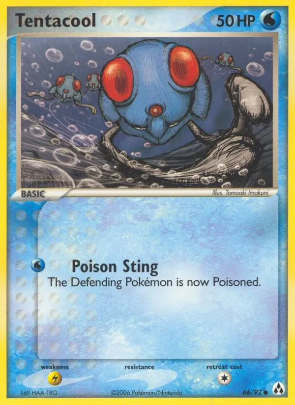 Tentacool 66/92 Legend Maker Pokémon kaart
