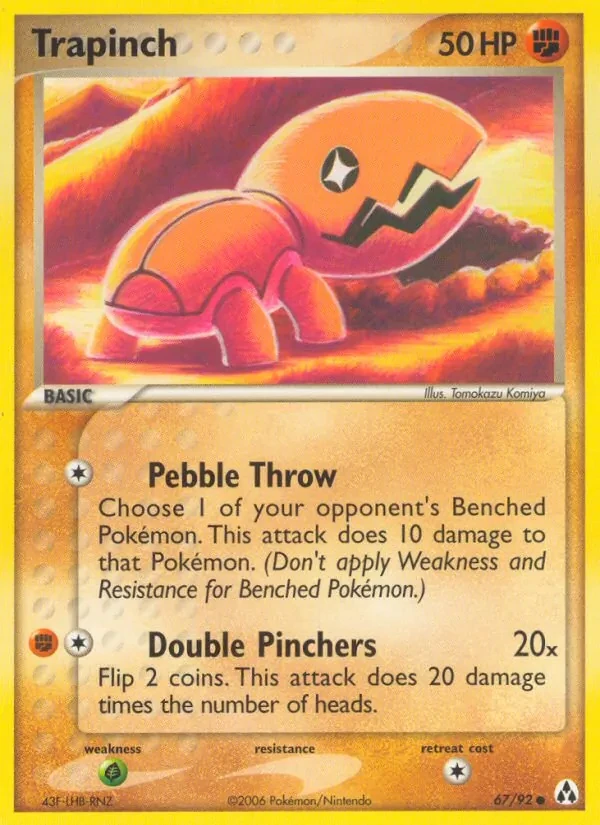 Trapinch 67/92 Legend Maker Pokémon card