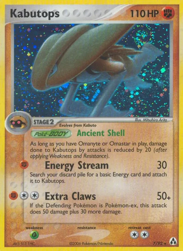 Kabutops 7/92 Legend Maker Pokémon card
