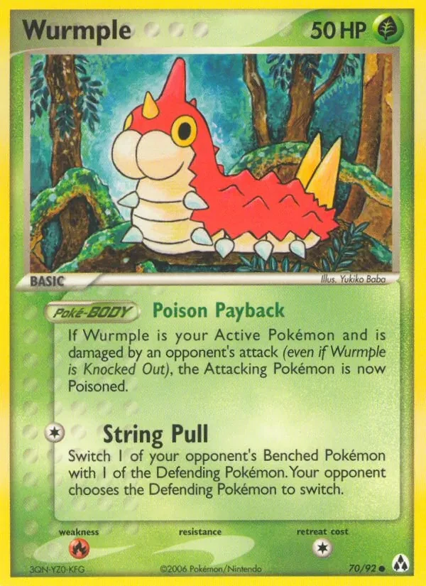 Wurmple 70/92 Legend Maker Pokémon card