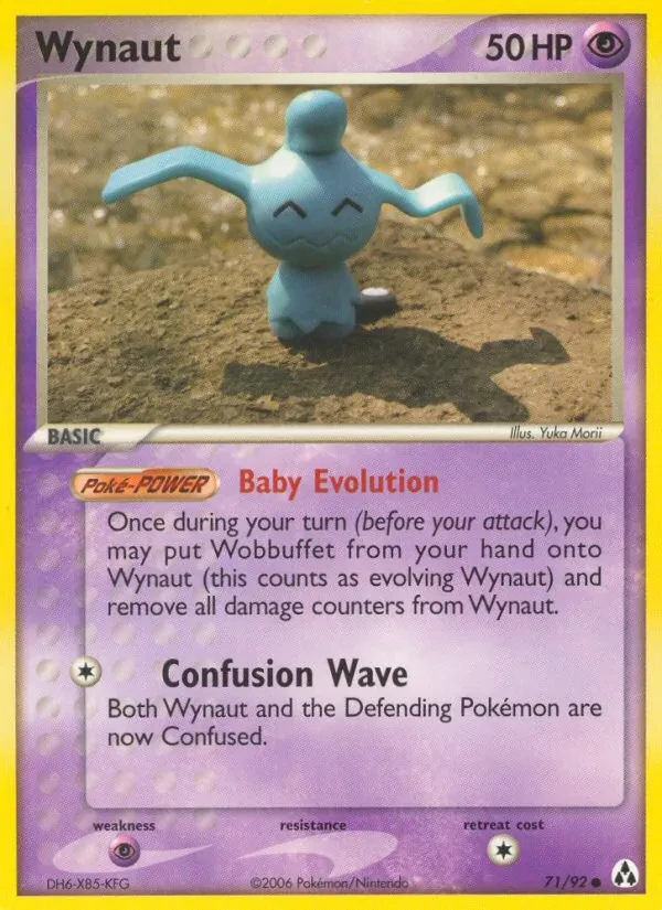 Wynaut 71/92 Legend Maker Pokémon Karte
