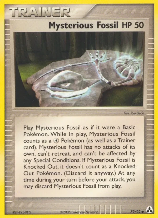 Mysterious Fossil 79/92 Legend Maker Pokémon card