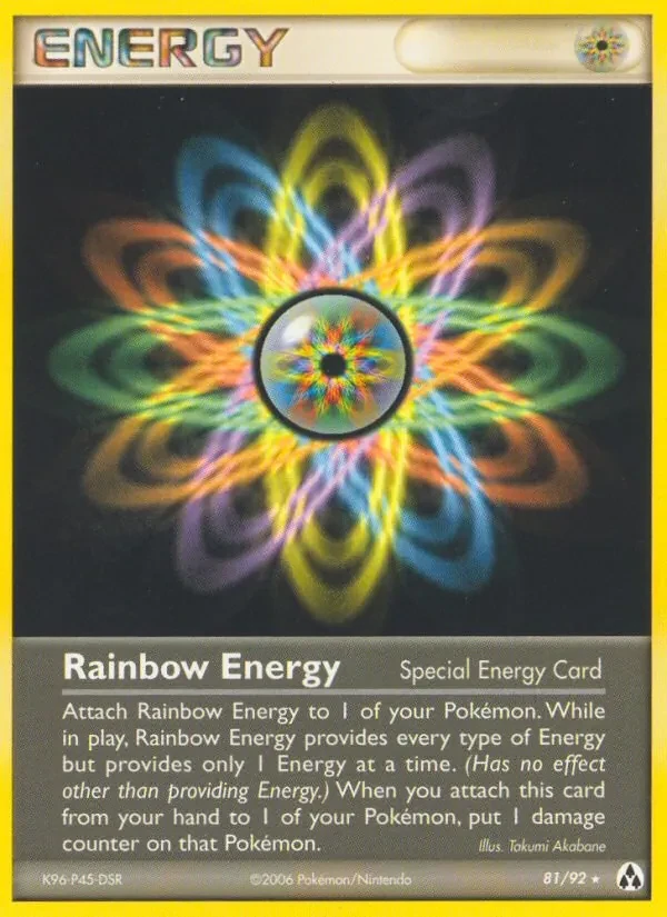 Rainbow Energy 81/92 Legend Maker Pokémon Karte