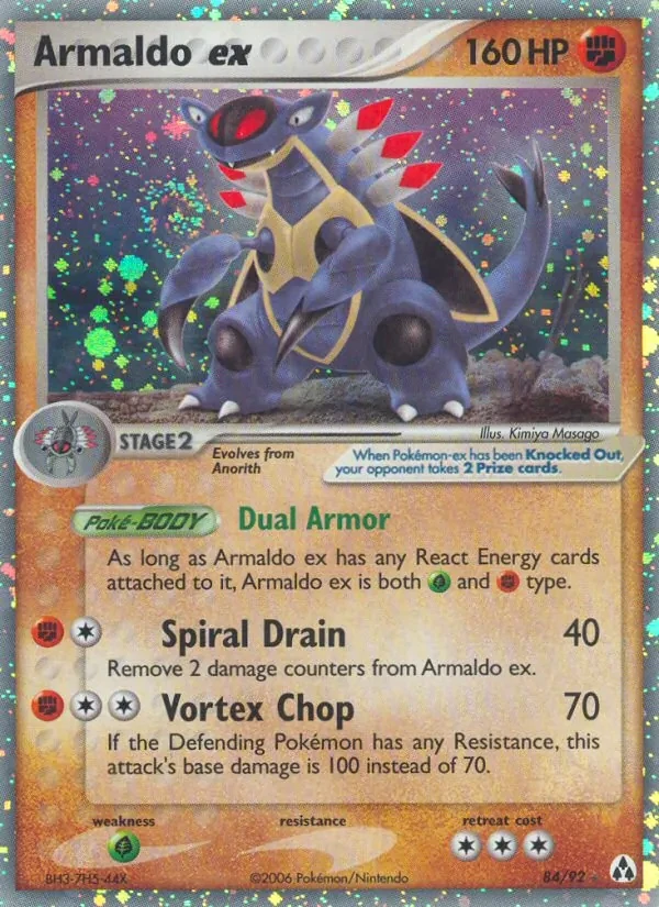 Armaldo ex 84/92 Legend Maker Pokémon card
