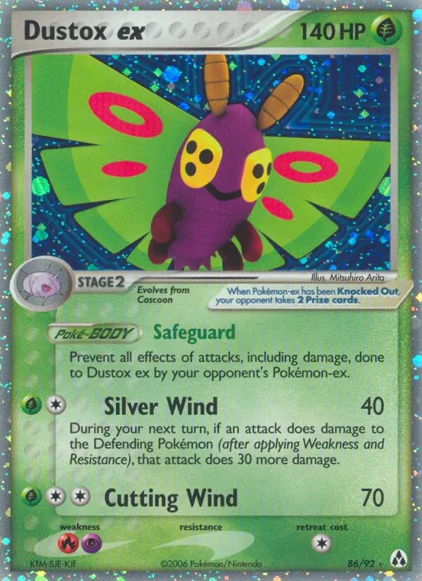 Dustox ex 86/92 Legend Maker Pokémon card