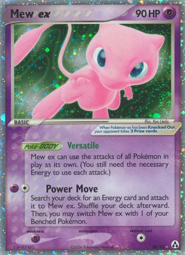 Mew ex 88/92 Legend Maker Pokémon card
