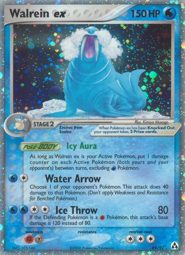 Walrein ex 89/92 Legend Maker Pokémon card