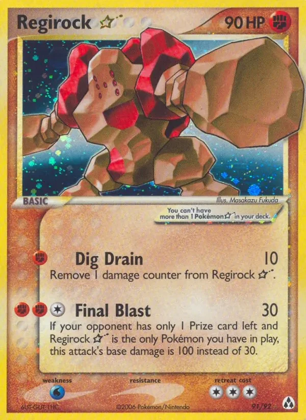 Carte Pokémon Regirock ☆ 91/92 Legend Maker