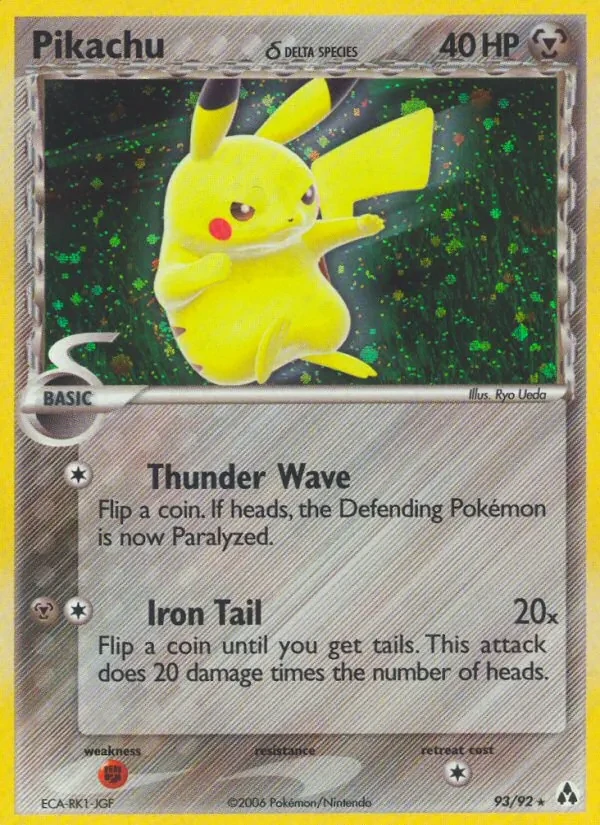Pikachu δ 93/92 Legend Maker Pokémon card