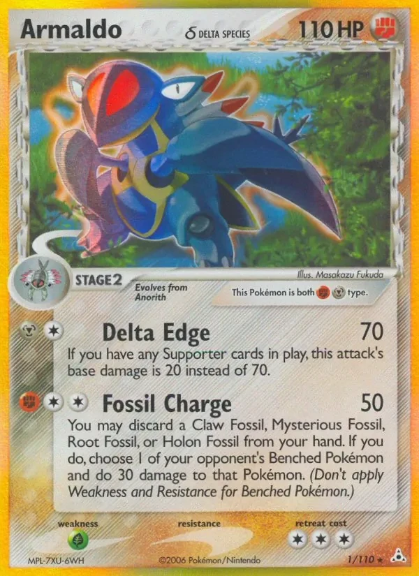 Armaldo δ 1/110 Holon Phantoms Pokémon card