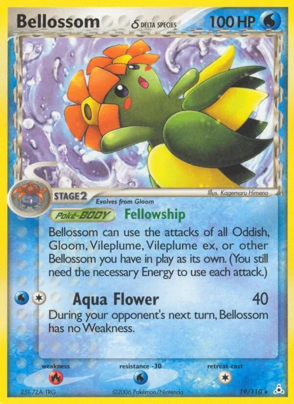 Bellossom δ 19/110 Holon Phantoms Pokémon card