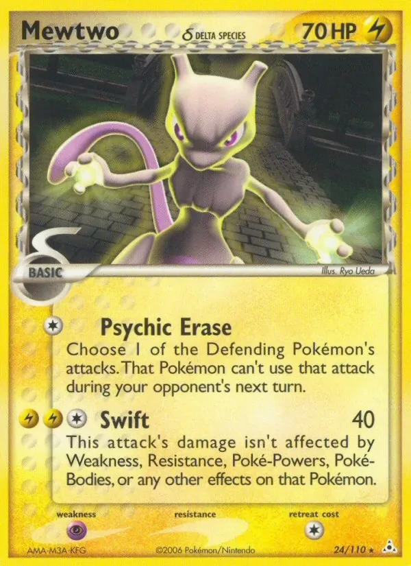 Mewtwo δ 24/110 Holon Phantoms Pokémon card