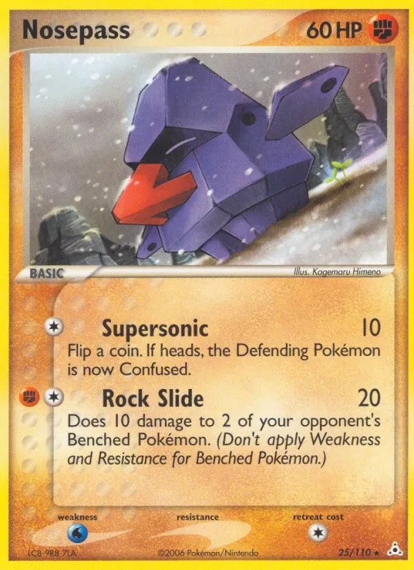 Nosepass 25/110 Holon Phantoms Pokémon card