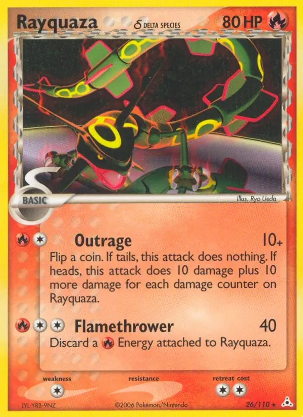 Rayquaza δ 26/110 Holon Phantoms Pokémon card