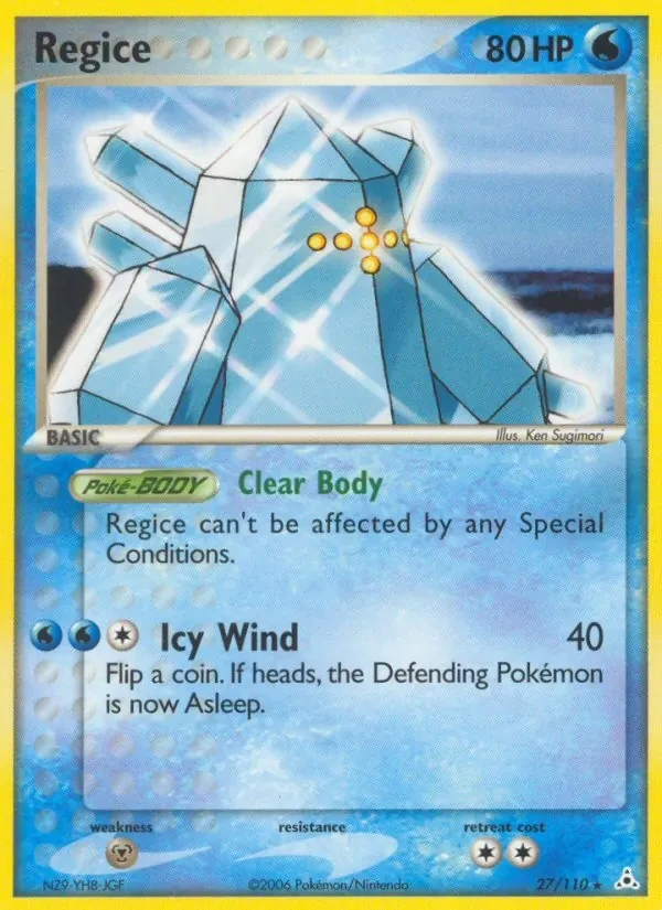 Regice 27/110 Holon Phantoms Pokémon card