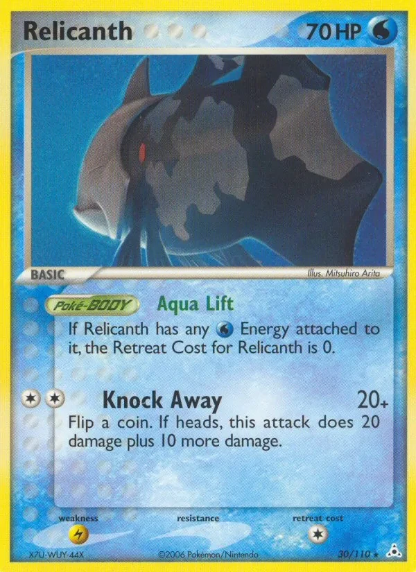 Relicanth 30/110 Holon Phantoms Pokémon Karte