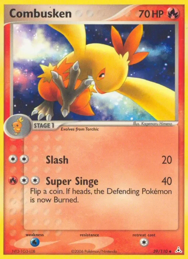 Combusken 39/110 Holon Phantoms Pokémon card