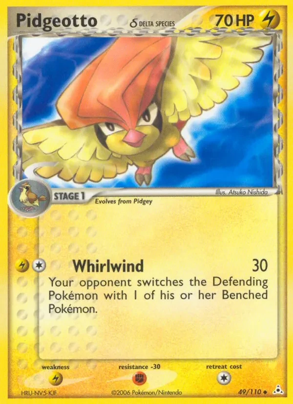 Pidgeotto δ 49/110 Holon Phantoms Pokémon card