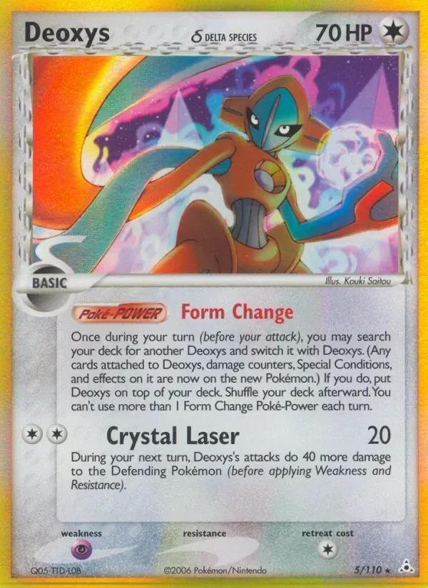 Deoxys δ 5/110 Holon Phantoms Pokémon Karte