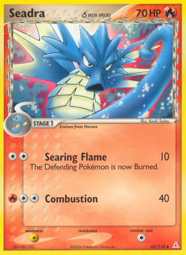 Seadra δ 52/110 Holon Phantoms Pokémon card