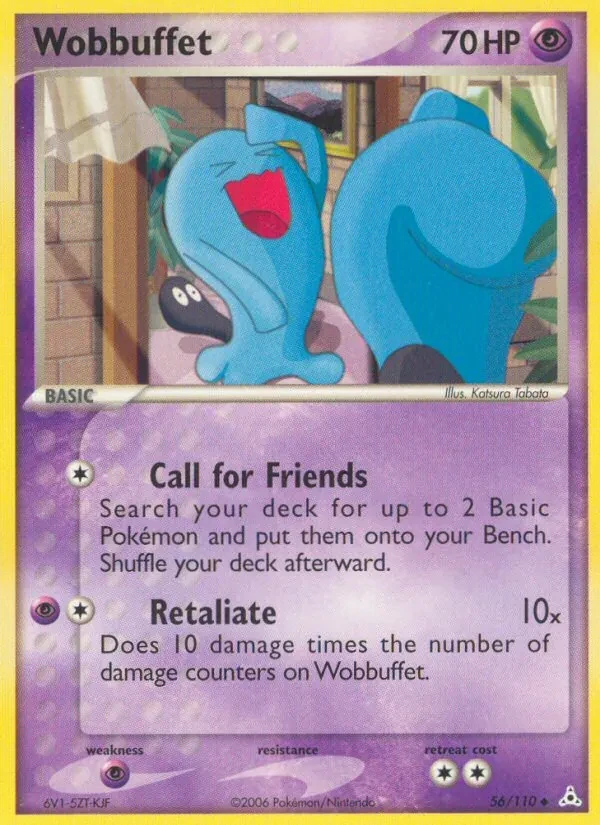 Wobbuffet 56/110 Holon Phantoms Pokémon card