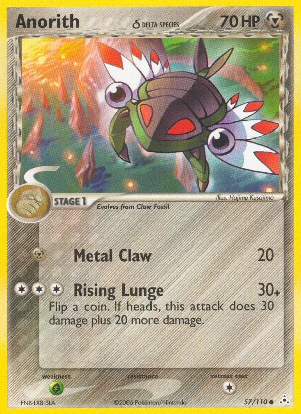 Anorith δ 57/110 Holon Phantoms Pokémon card