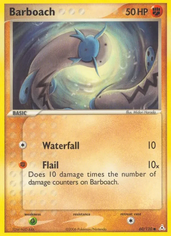 Barboach 60/110 Holon Phantoms Pokémon card