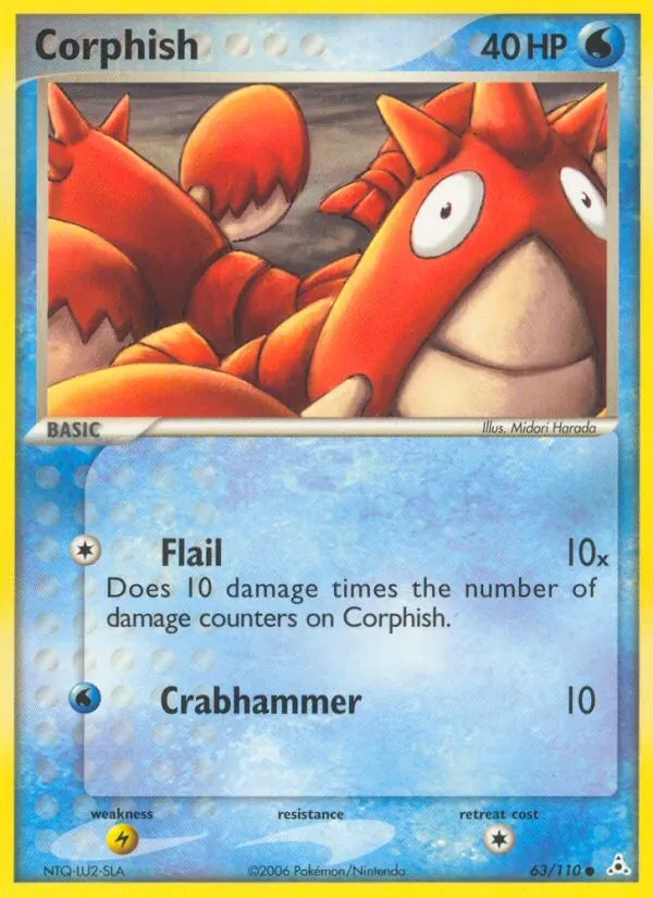Corphish 63/110 Holon Phantoms Pokémon Karte
