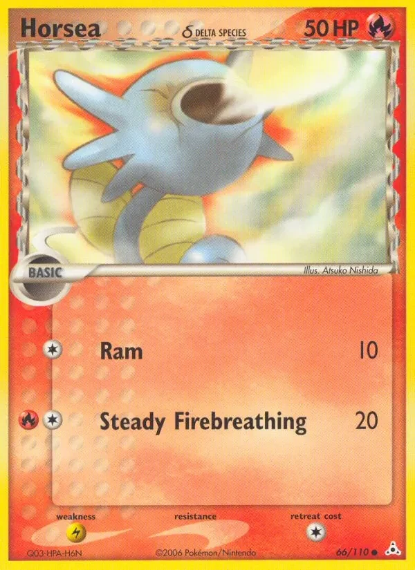 Horsea δ 66/110 Holon Phantoms Pokémon card