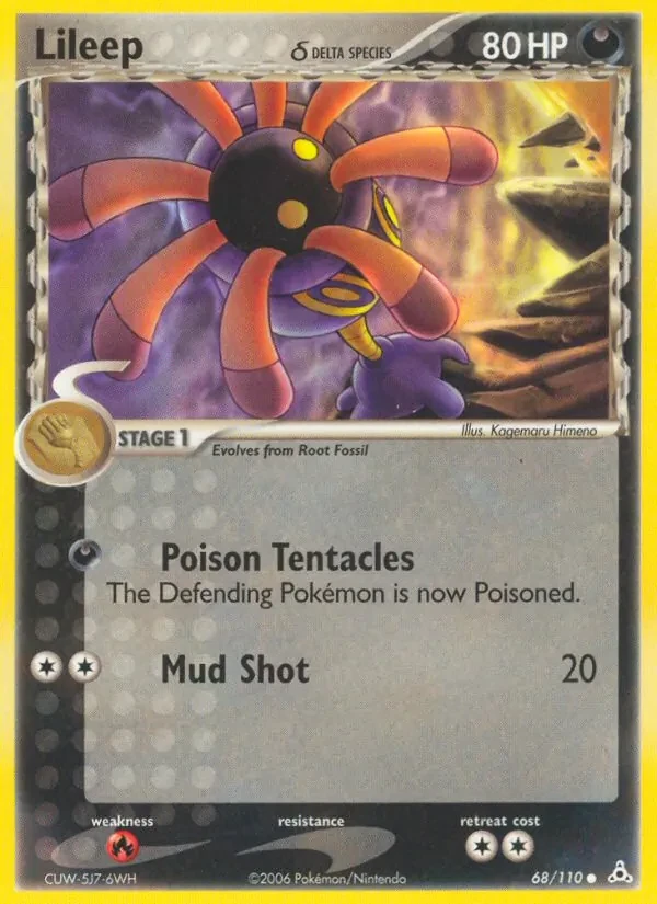 Lileep δ 68/110 Holon Phantoms Pokémon card