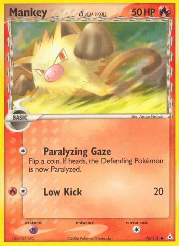 Mankey δ 70/110 Holon Phantoms Pokémon card