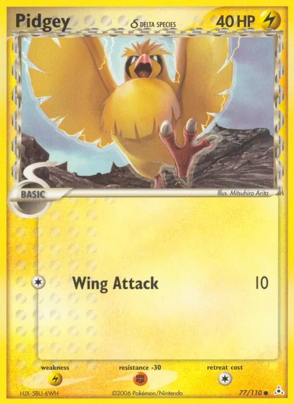 Pidgey δ 77/110 Holon Phantoms Pokémon card