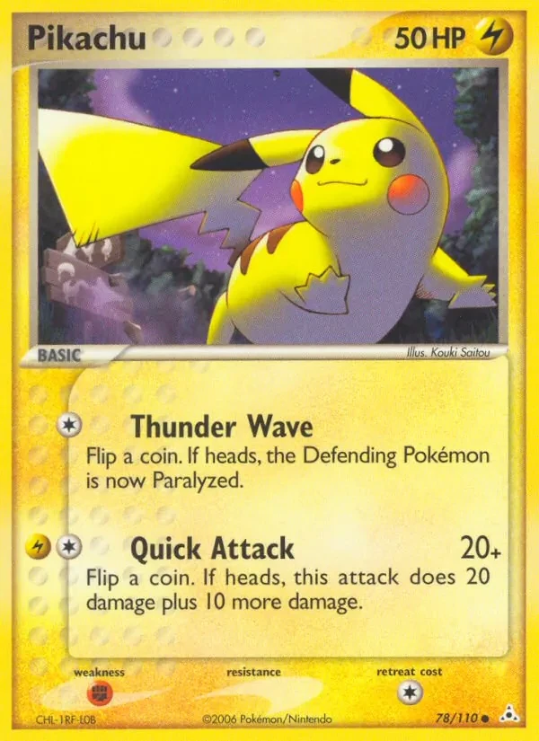 Pikachu 78/110 Holon Phantoms Pokémon card