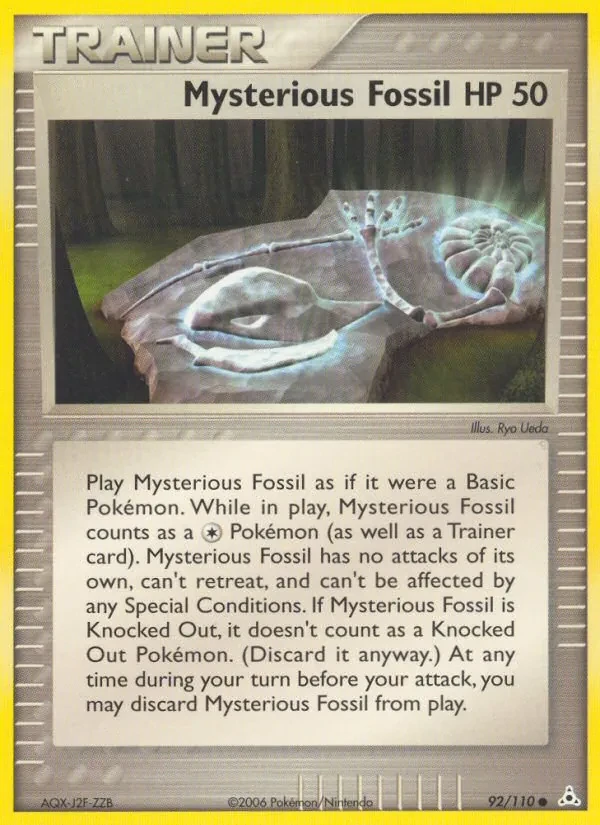 Mysterious Fossil 92/110 Holon Phantoms Pokémon card