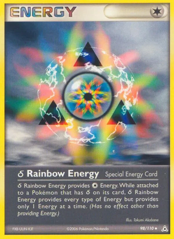 δ Rainbow Energy 98/110 Holon Phantoms Pokémon card
