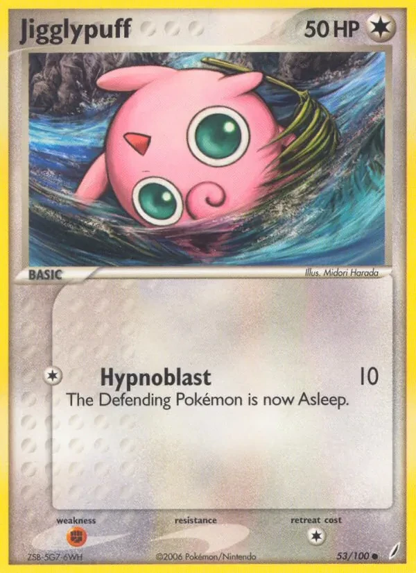 Jigglypuff 53/100 Crystal Guardians Pokémon card