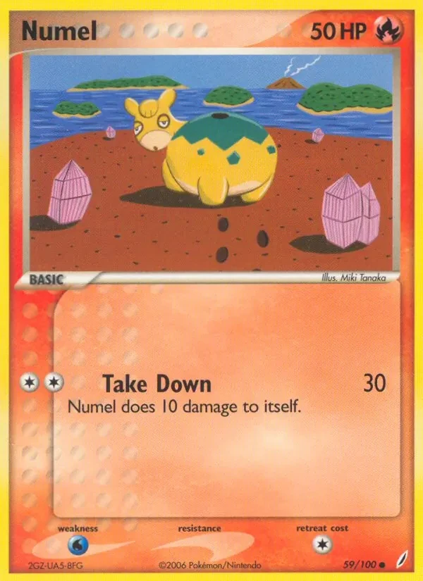 Numel 59/100 Crystal Guardians Pokémon card