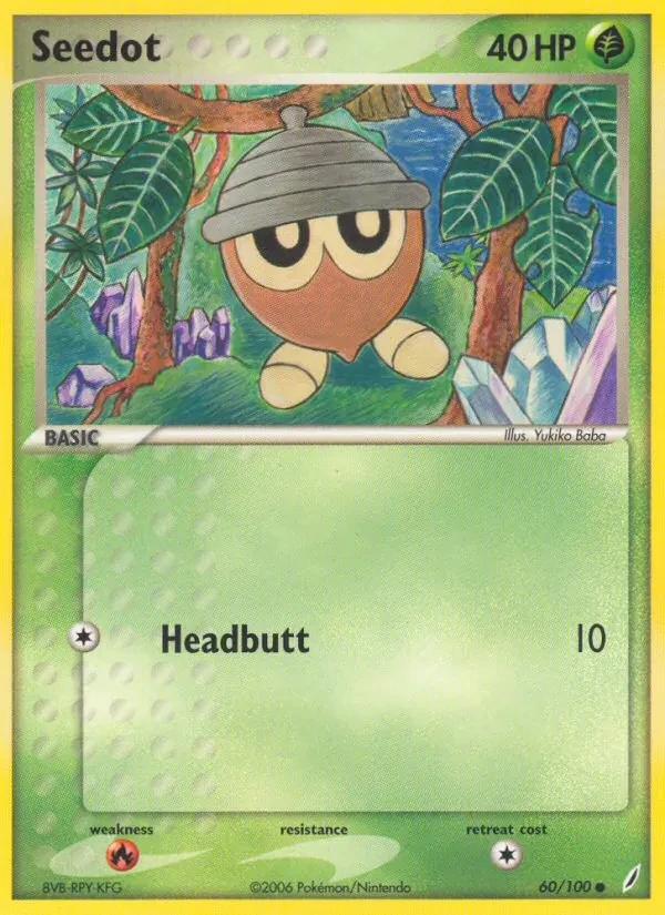 Seedot 60/100 Crystal Guardians Pokémon card