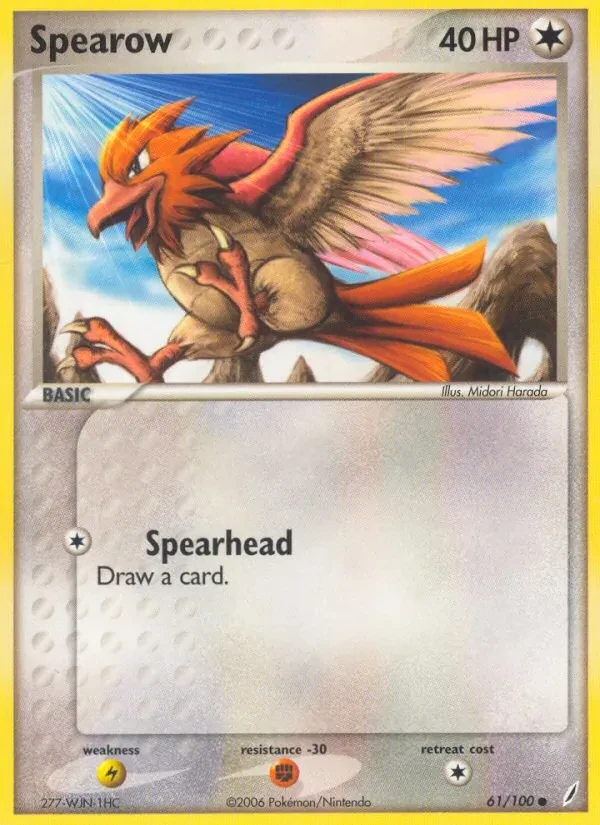Spearow 61/100 Crystal Guardians Pokémon card