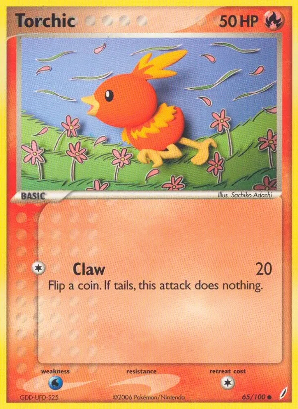 Carta Pokémon Torchic 65/100 Crystal Guardians