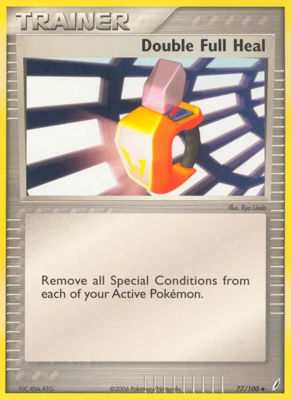 Double Full Heal 77/100 Crystal Guardians Pokémon card